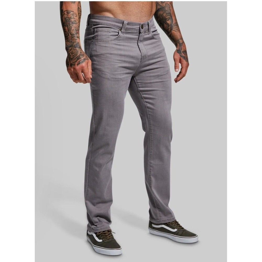 NWT Born Primitive Gray Flex Athletic Fit Jean 32x30